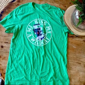 Wildcat Large KISS Me t-shirt green Large K-State